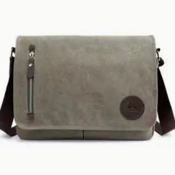 OneHealingStone Other - NWT canvas Messenger GRAY Work/Computer/13.3” Laptop/iPad Bag